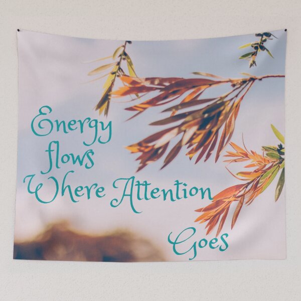 Item preview, Energy Flows Where Attention Goes, Law of Attraction Quote, Inspirational designed and sold by TheLomiLoveBus.