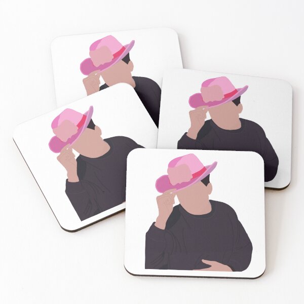Item preview, Sebastian Stan wearing a pink cowboy hat  designed and sold by Aurora and Aly.