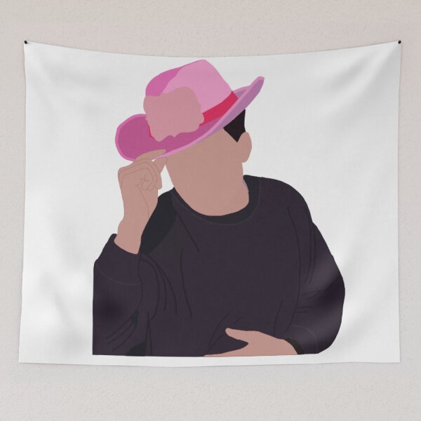 Item preview, Sebastian Stan wearing a pink cowboy hat  designed and sold by Aurora and Aly.