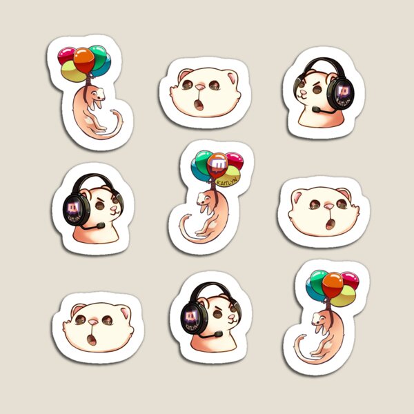 Item preview, Sticker New Drops Ferret Sheet designed and sold by kaitlynlive.