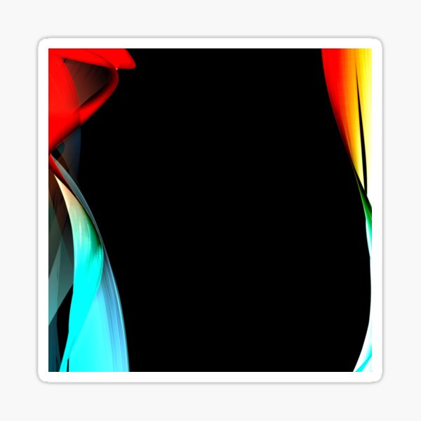 Black and gold and blue sunset Sticker