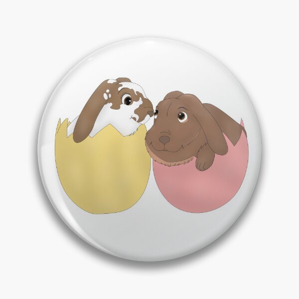 Item preview, Cartoony Bunnies in Eggs Illustration designed and sold by pawtraitdreams.