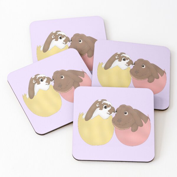 Item preview, Cartoony Bunnies in Eggs Illustration designed and sold by pawtraitdreams.
