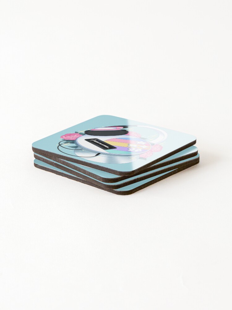 Alternate view of Flowery CD Player (Pastel) Coasters (Set of 4)