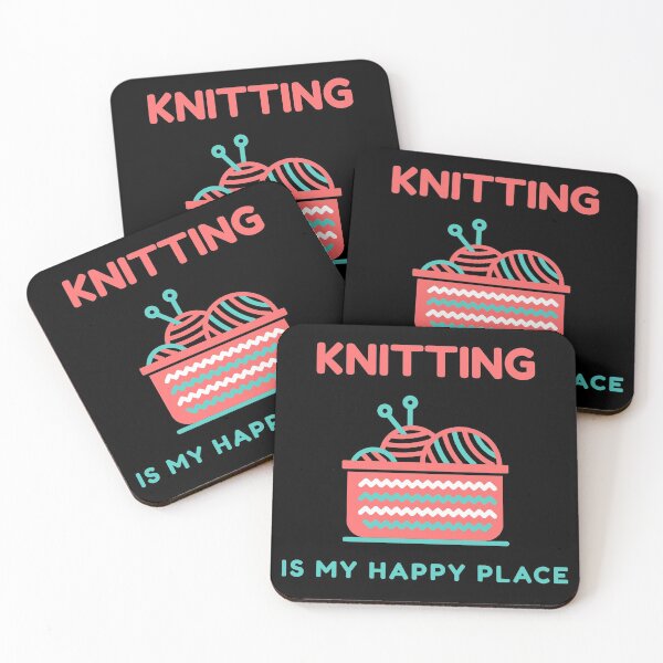 Item preview, Knitting Is My Happy Place designed and sold by geminivibe.