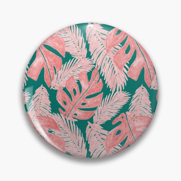 Item preview, Tropical Monstera Leaf Pattern Pink and Green designed and sold by Julie Erin Designs.
