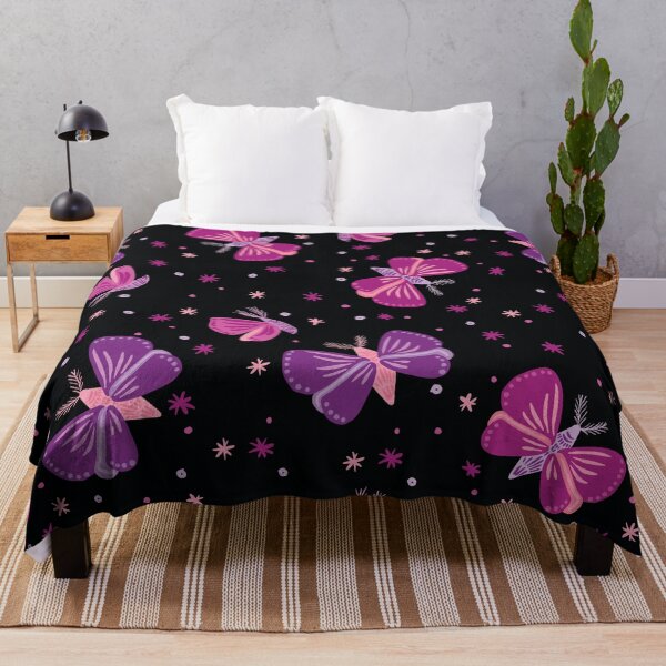 Item preview, Purple Moths repeating pattern designed and sold by Ilze Lucero.