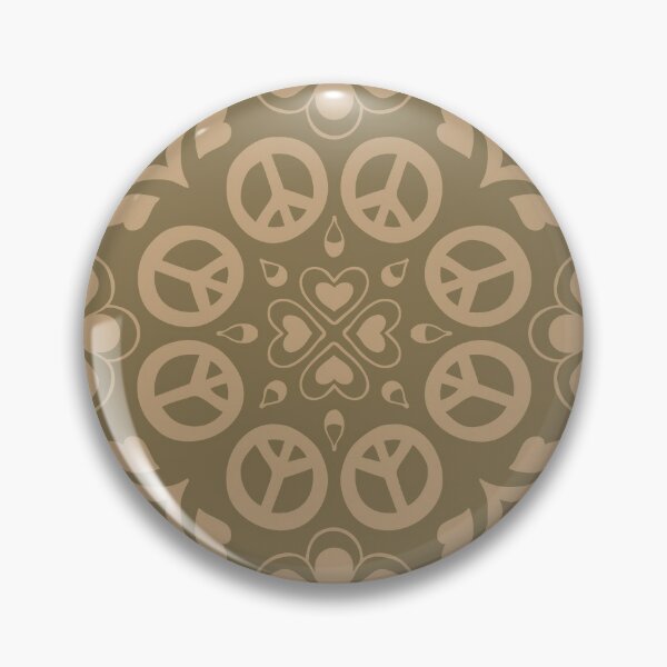 Peace and love collection (brown) Pin