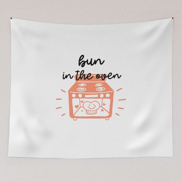 Item preview, bun in the oven, pregnant, pregnancy, baby, bun, cute, mom, baby shower designed and sold by helkav.