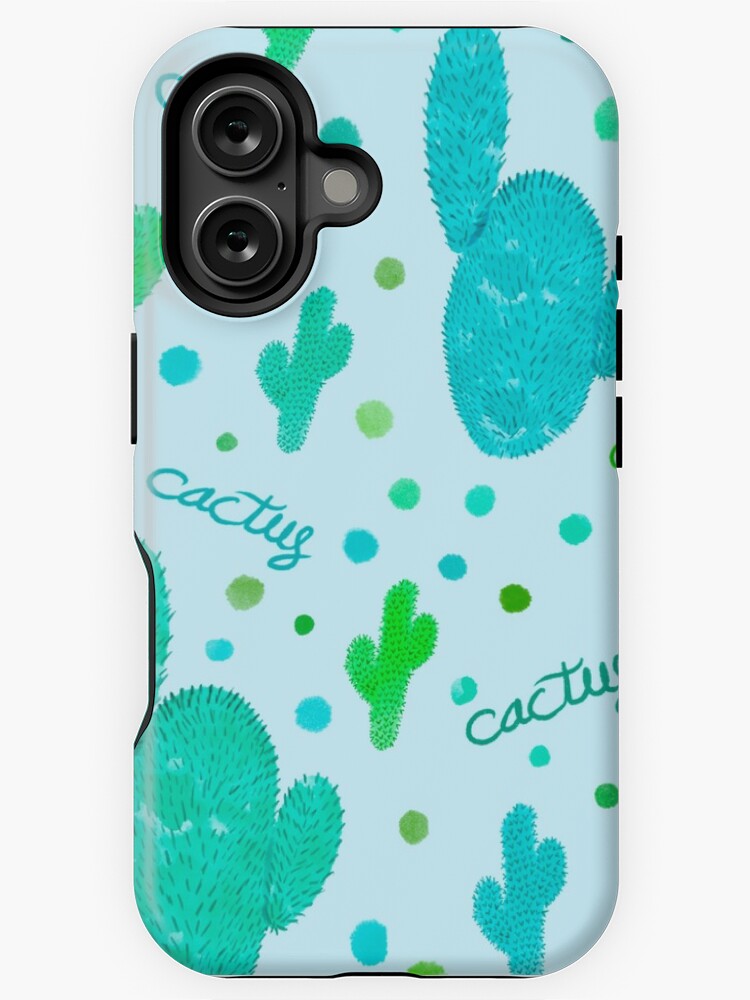 Thumbnail 1 of 4, iPhone Case, cactus pattern - cactus in watercolor designed and sold by Fatamimosh.