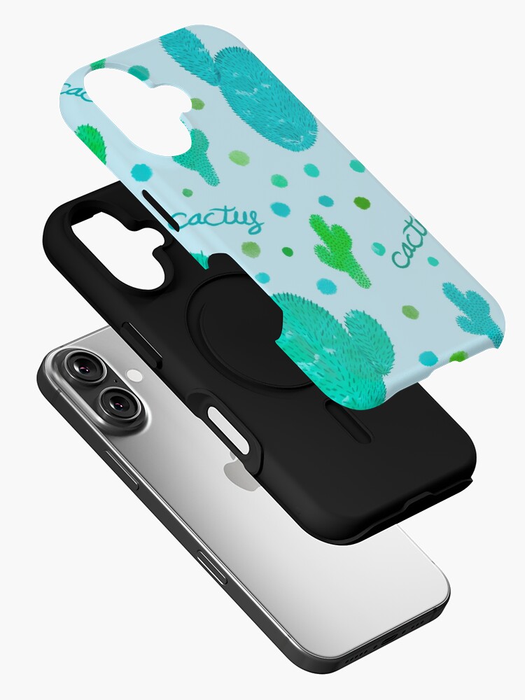 Thumbnail 2 of 4, iPhone Case, cactus pattern - cactus in watercolor designed and sold by Fatamimosh.