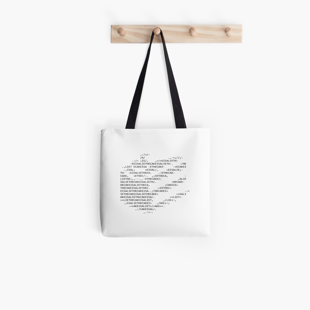 Portal - Der Kuchen ist eine Lüge ASCII-Kunst Stofftasche