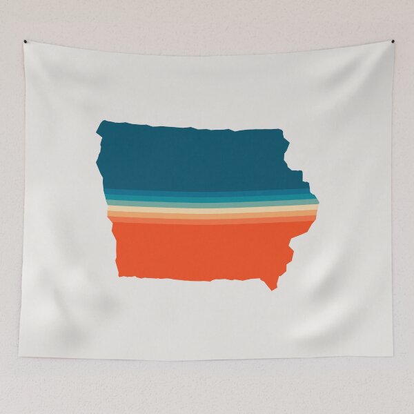 Item preview, Iowa State Retro Map designed and sold by Texterns.