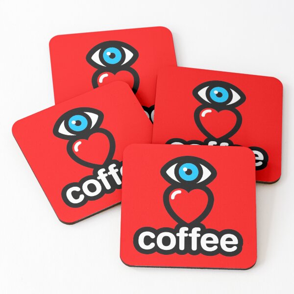 Item preview, i i love coffee (red - vertical) designed and sold by MisterSquid.