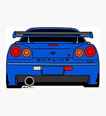 R34 hinten Fotodruck