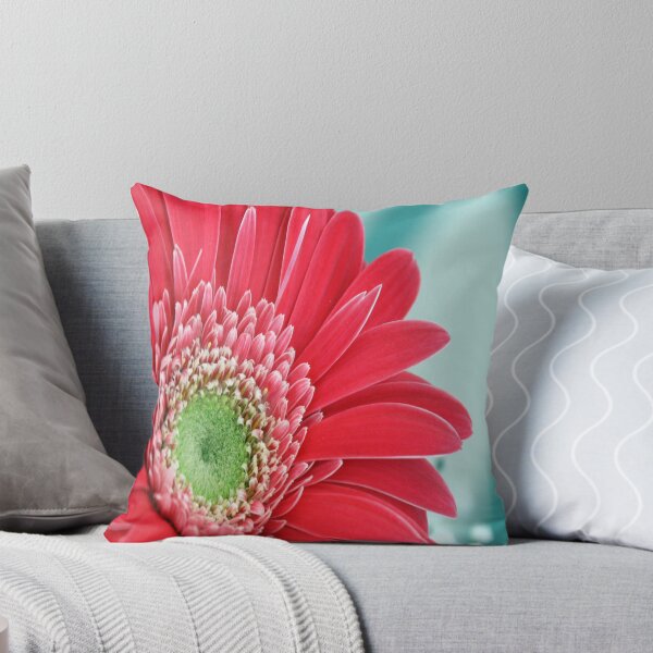 Item preview, Gerbera Daisy Pillow designed and sold by AuntDot.