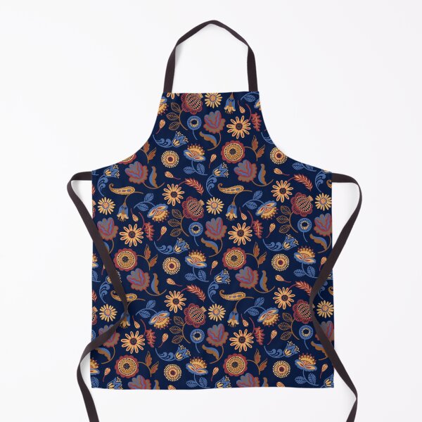 Item preview, Modern Folk Sunflowers & Feathers Pattern designed and sold by The Masked Designer.