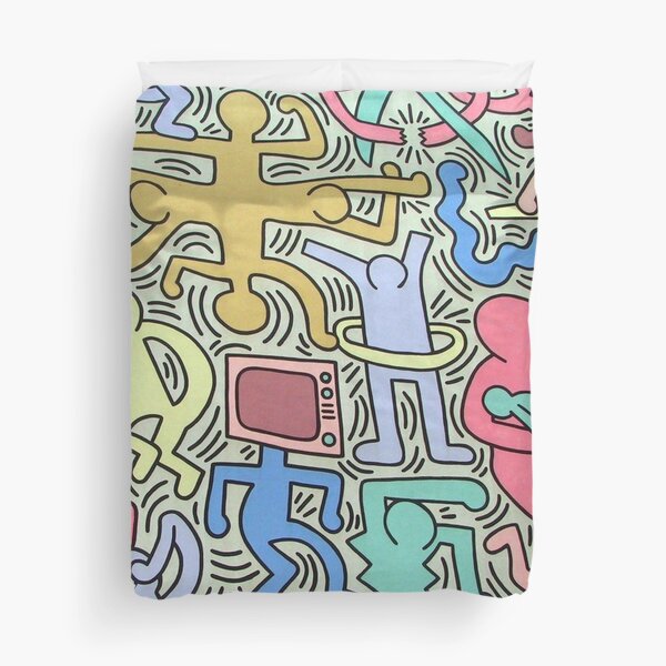 Haring Full Color Duvet Cover