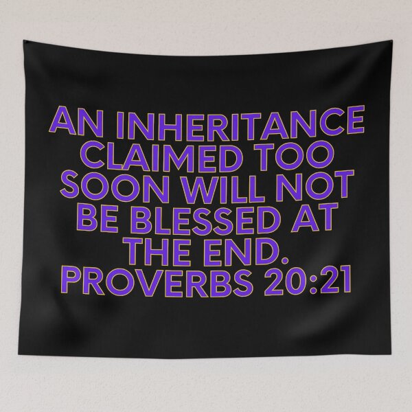 Item preview, Bible Verse Proverbs 20:21 designed and sold by Prayingwarrior.
