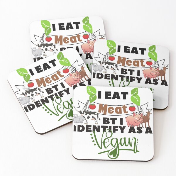 Item preview,  I eat meat but i identify as a vegan designed and sold by dogcuddleralert.