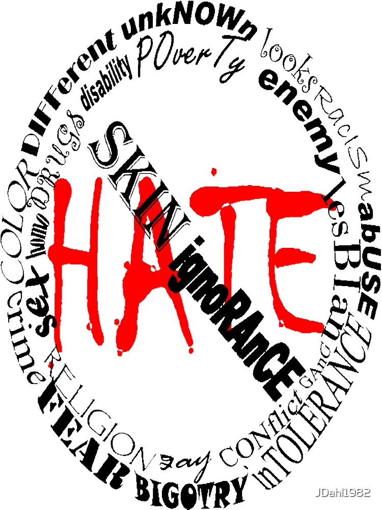 no-more-hate-sticker-by-jdahl1982-redbubble