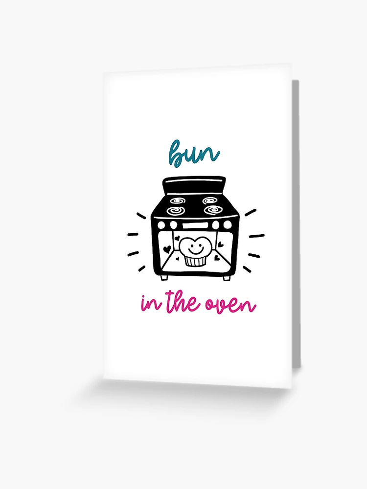 Preggs Square Card - Funny Bun Oven Sausage Roll Mum To Be Baby Shower Mummy Pregnant Personalised/Blank Message Envelope (Blank Message - View #8