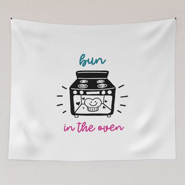 Item preview, bun in the oven, pregnant, pregnancy, baby, bun, cute, mom, baby shower designed and sold by helkav.