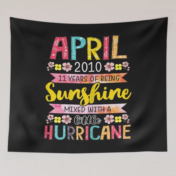 Item preview, April Girls 2010 Birthday 11 Years Old Awesome Since 2010 T-Shirt designed and sold by Lukifo-Tender.