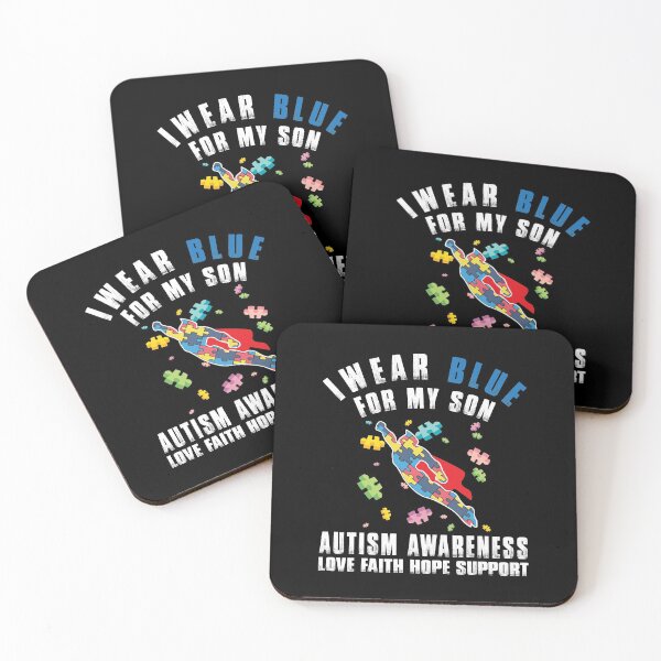 Item preview, I WEAR BLUE FOR MY SON AUTISM AWARENESS DAD MOM WOMEN MEN T-SHIRT designed and sold by bigerdan.