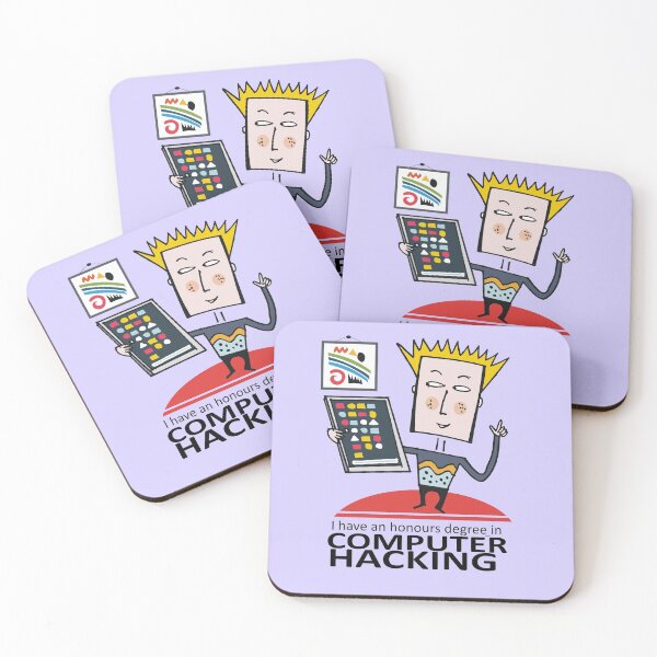 Item preview, Stylish computer hacker holding tablet cartoon   designed and sold by Al Benge - NZ & Australian Art.