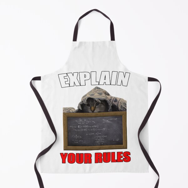 Item preview, Explain Your Rules - Confused Cat with Chalkboard designed and sold by American-Proud.