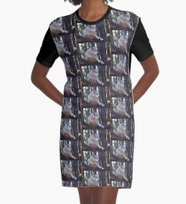 Timber Wolf Sentinel Graphic T-Shirt Dress