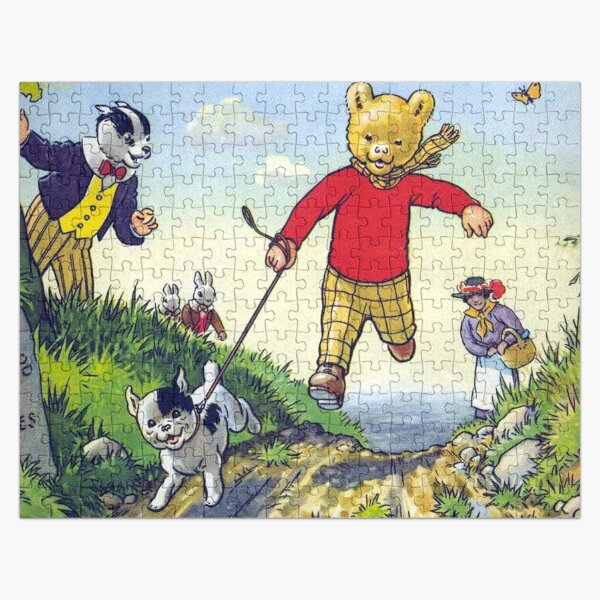 Vista previa del artículo con la obra «Oso Rupert», diseñado y vendido por Vintage  Prints.