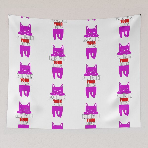 Item preview, Explain Your Rules - Funny Cat Hanging designed and sold by American-Proud.