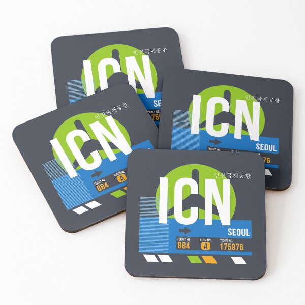 Item preview, Seoul, South Korea (ICN) Airport Code Baggage Tag designed and sold by SLAG-Creative.