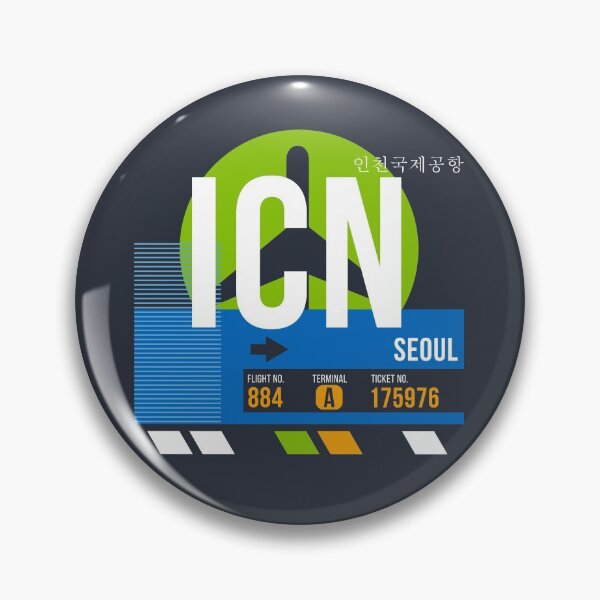 Item preview, Seoul, South Korea (ICN) Airport Code Baggage Tag designed and sold by SLAG-Creative.