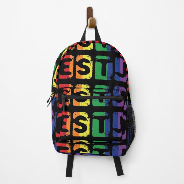 Item preview, Personality type ESTJ with rainbow pride background designed and sold by TheMurphyGirl.