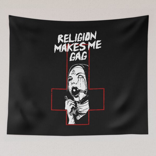 Item preview, Religion Makes Me Gag Shirt designed and sold by Lukifo-Super.
