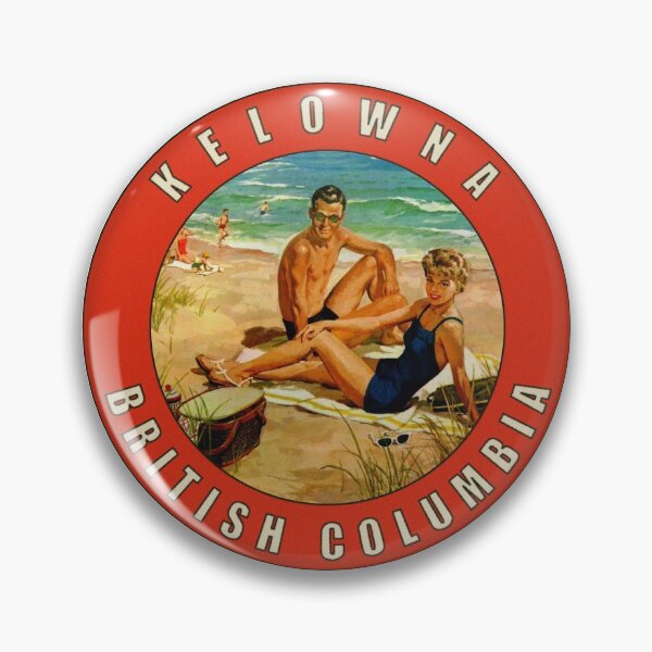 Item preview, Kelowna Beach British Columbia Vintage Travel Decal designed and sold by hilda74.