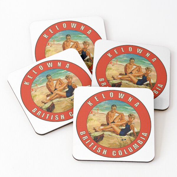 Item preview, Kelowna Beach British Columbia Vintage Travel Decal designed and sold by hilda74.