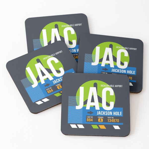Item preview, Jackson Hole, Wyoming (JAC) Airport Code Baggage Tag designed and sold by SLAG-Creative.