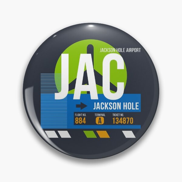 Item preview, Jackson Hole, Wyoming (JAC) Airport Code Baggage Tag designed and sold by SLAG-Creative.