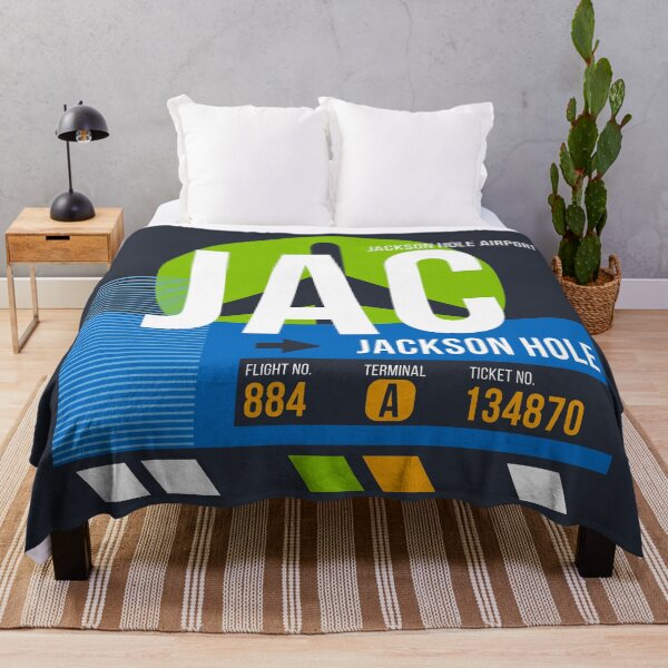 Item preview, Jackson Hole, Wyoming (JAC) Airport Code Baggage Tag designed and sold by SLAG-Creative.