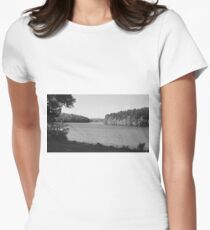 Black and White at the Lake Women's Fitted T-Shirt