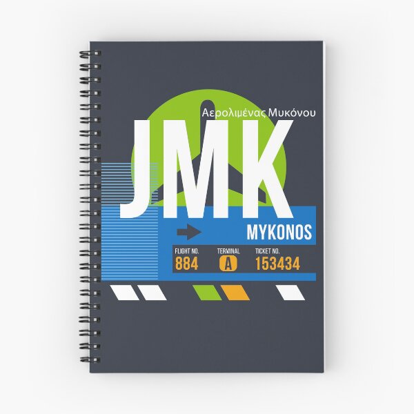 Item preview, Mykonos, Greece (JMK) Airport Code Baggage Tag designed and sold by SLAG-Creative.