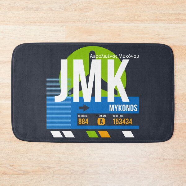 Item preview, Mykonos, Greece (JMK) Airport Code Baggage Tag designed and sold by SLAG-Creative.