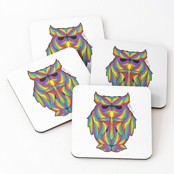 Item preview, Rainbow owl, full body designed and sold by RikkyTeesPride.