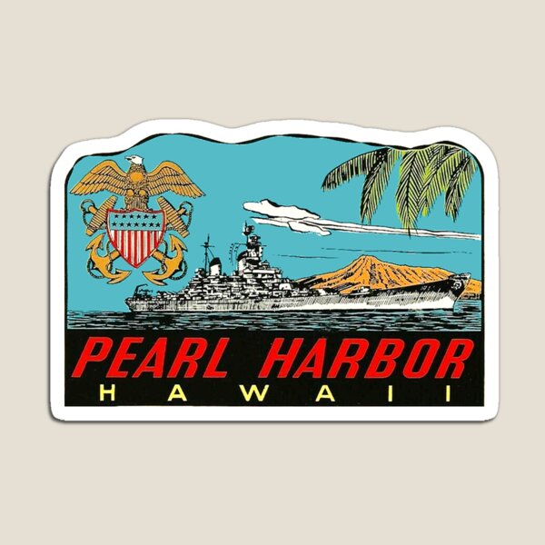 Item preview, Pearl Harbor Hawaii Vintage Travel Decal designed and sold by hilda74.