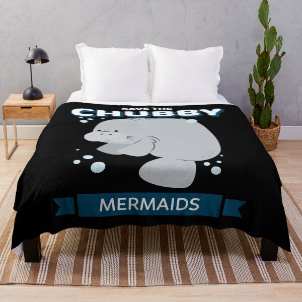 Item preview, Save The Chubby Mermaids Funny Cute Manatee designed and sold by YueHeng Creates ⭐⭐⭐⭐⭐.