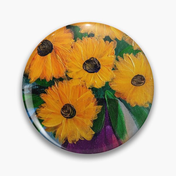 Item preview, Sunflowers in a purple vase  designed and sold by kkartwork.